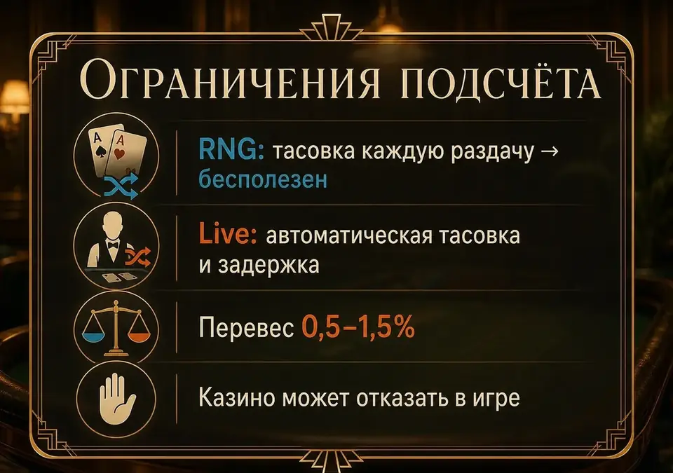 Что ограничивает подсчёт карт на практике — сводная инфографика