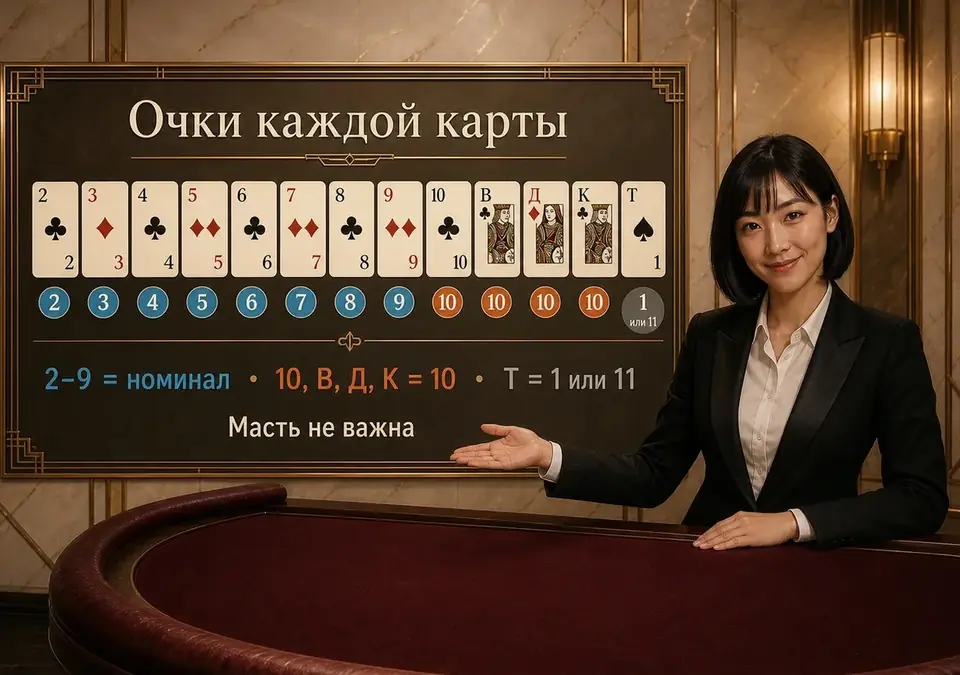 Инфографика: от двойки до туза — очковая стоимость каждой карты
